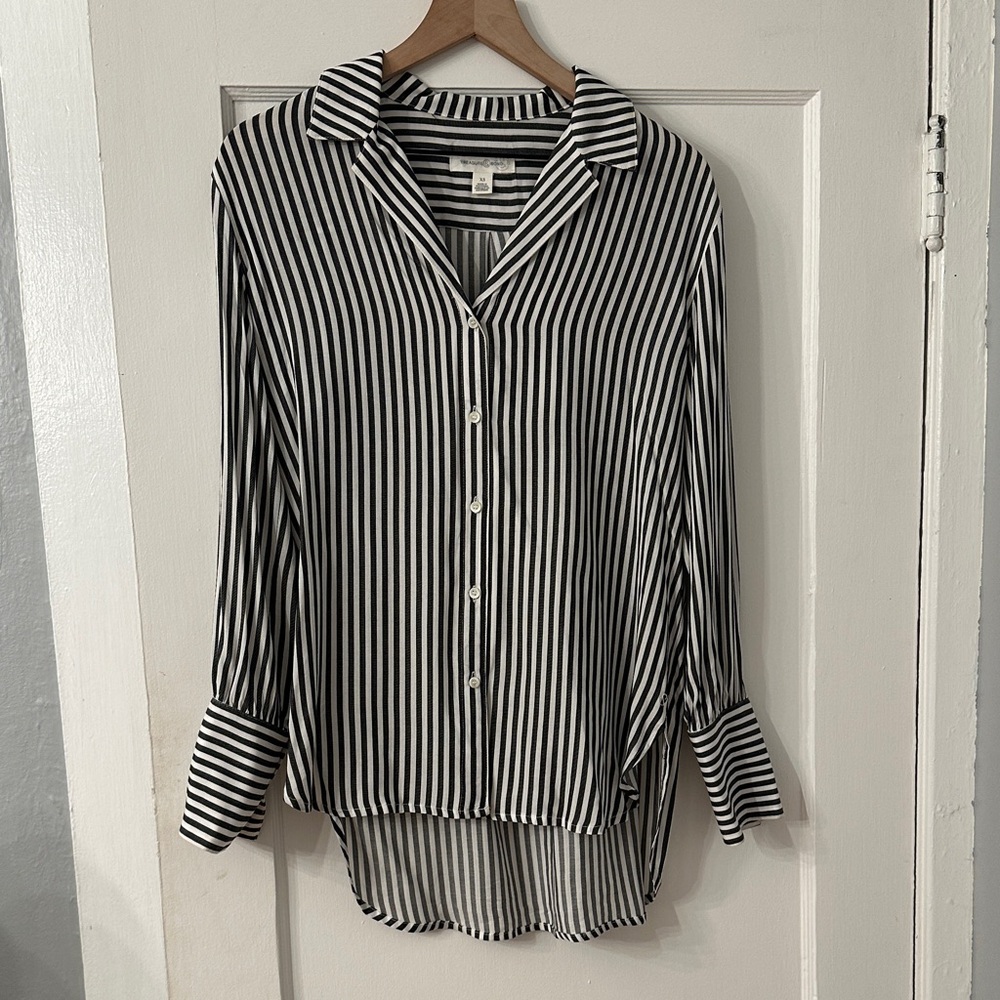 Treasure & Bond Striped Boyfriend Button-Down